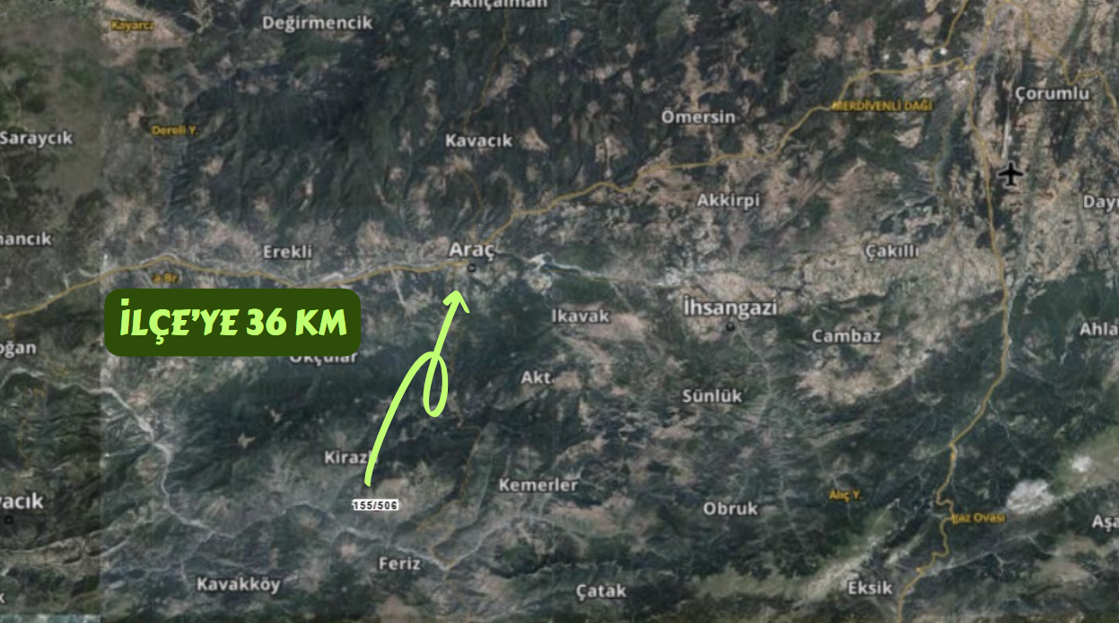 KASTAMONU ARAÇ TAVŞANLI KÖYÜNDE 861M² HİSSELİ TARLAMIZ SATILIK. - KASTAMONU ARAÇ fotoğraf 5